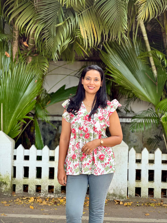 Christmas Peplum Top