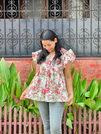 Christmas Peplum Top