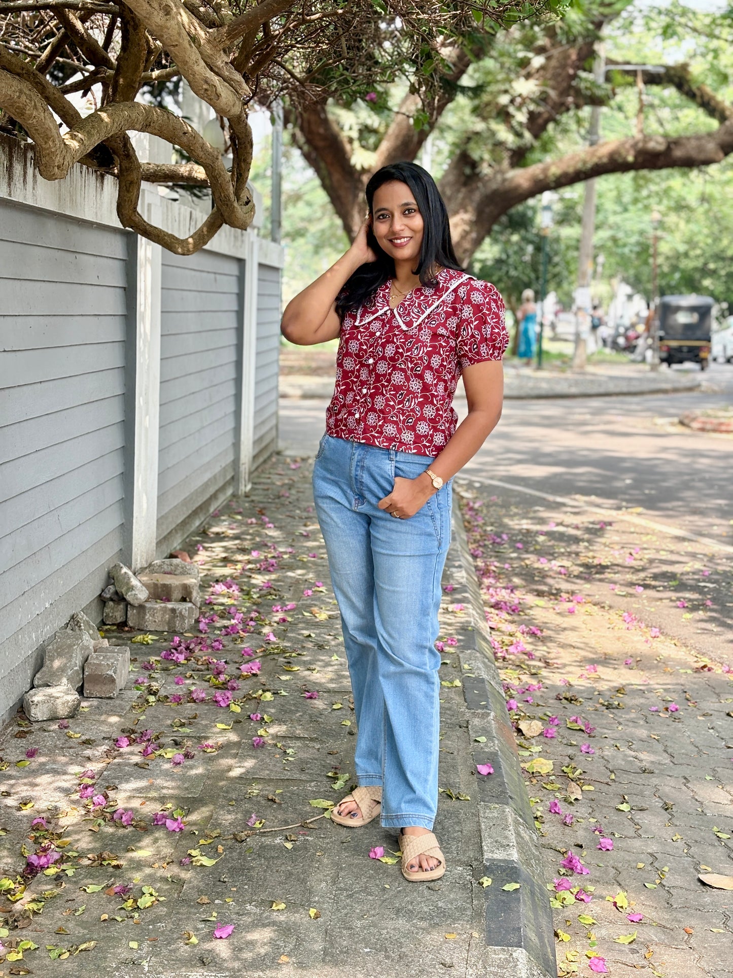 Christmas Button-Down Top