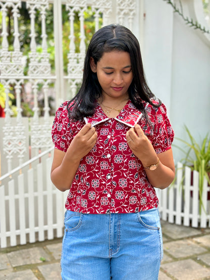 Christmas Button-Down Top