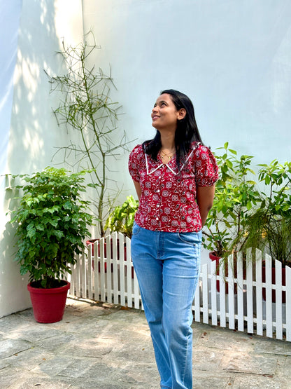 Christmas Button-Down Top