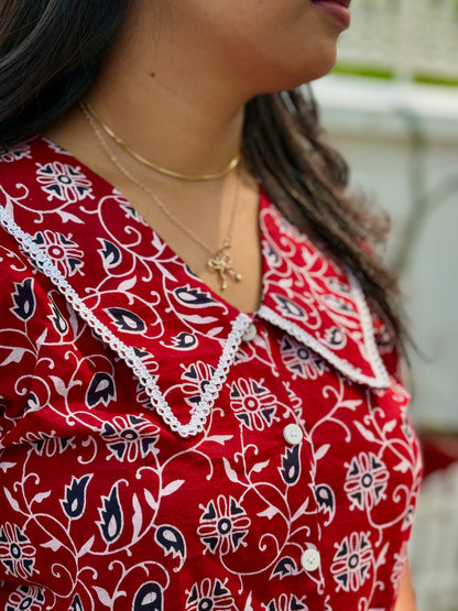 Christmas Button-Down Top